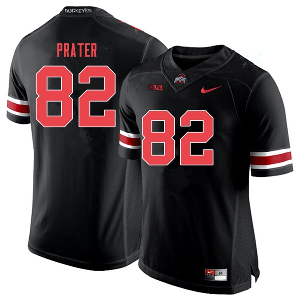 Men #82 Garyn Prater Ohio State Buckeyes College Football Jerseys Sale-Black Out